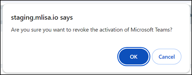 Revoke Activation Confirmation message