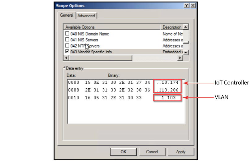 Configuring DHCP Scope Options